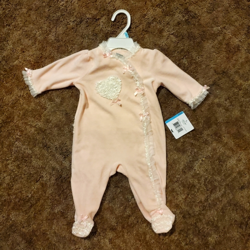 6 month velour footies